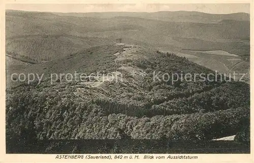 AK / Ansichtskarte Astenberg Blick vom Aussichtsturm Astenberg