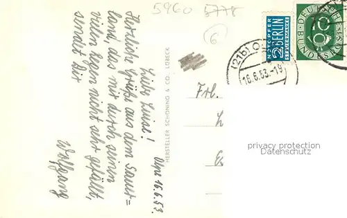 AK / Ansichtskarte Olpe_Meschede Listertalsperre Olpe Meschede