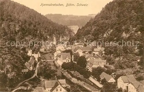 AK / Ansichtskarte Herrnskretschen_Tschechien_Boehmen Panorama Herrnskretschen_Tschechien