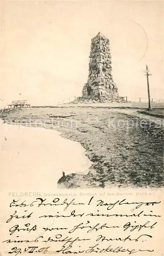 AK / Ansichtskarte Feldberg_Schwarzwald Bismarckturm auf dem Seebuck Feldberg Schwarzwald