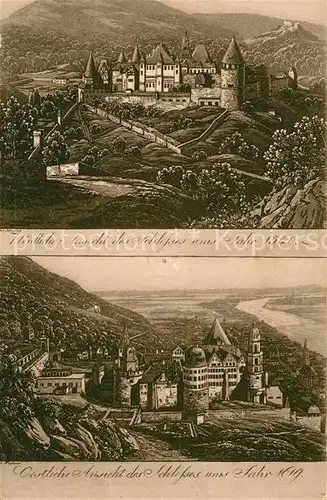 AK / Ansichtskarte Alt_Heidelberg_Neckar Schloss 1540 und 1619 Alt_Heidelberg_Neckar