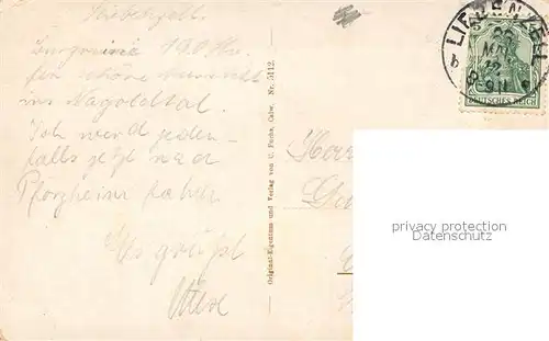 AK / Ansichtskarte Bad_Liebenzell Burgruine Bad_Liebenzell