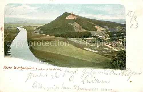 AK / Ansichtskarte Porta_Westfalica Blick vom Jacobsberg Porta_Westfalica
