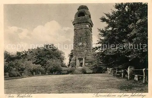 AK / Ansichtskarte Porta_Westfalica Bismarckturm auf dem Jakobsberge Porta_Westfalica