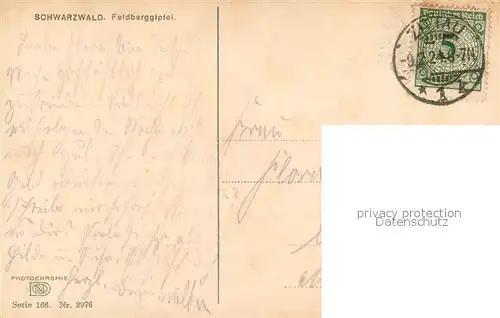 AK / Ansichtskarte Feldberg_Schwarzwald Gipfelpanorama Feldberg Schwarzwald