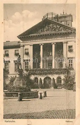 AK / Ansichtskarte Karlsruhe_Baden Rathaus Karlsruhe_Baden