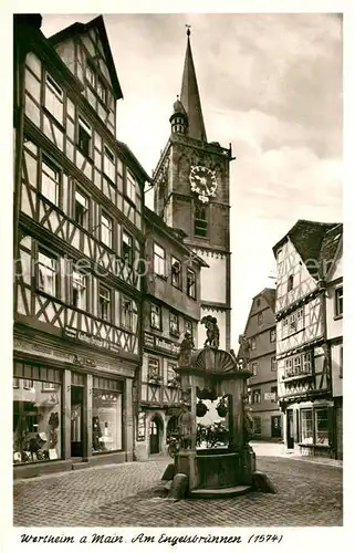 AK / Ansichtskarte Wertheim_Main Am Engelsbrunnen Wertheim Main