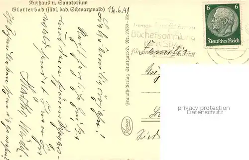 AK / Ansichtskarte Glottertal Kurhaus und Sanatorium Glotterbad Glottertal