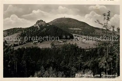 AK / Ansichtskarte Tannenberg_Boehmen mit Tollenstein Tannenberg Boehmen