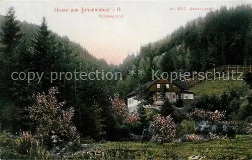 AK / Ansichtskarte Johannisbad_Boehmen Klausegrund Johannisbad_Boehmen