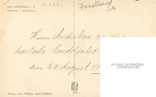 AK / Ansichtskarte Bad_Liebwerda Schwimm und Gondelteich Bad_Liebwerda