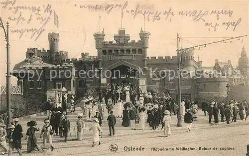 AK / Ansichtskarte Ostende_Flandre Hippodrome Wellington Retour de courses Ostende_Flandre