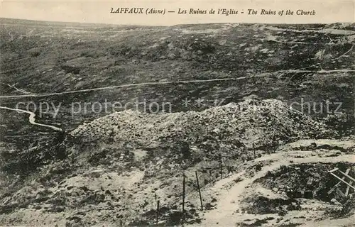 AK / Ansichtskarte Laffaux Les Ruines de lEglise  Laffaux