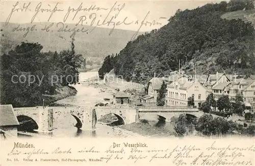 AK / Ansichtskarte Muenden_Werra Weserpartie Muenden Werra
