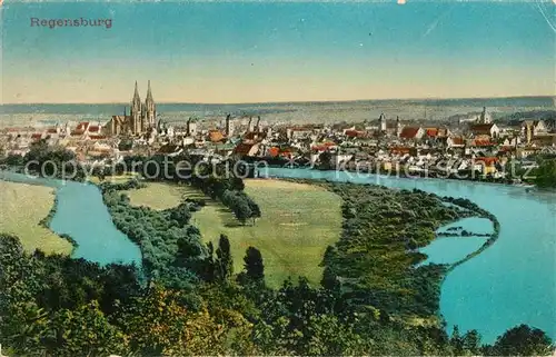 AK / Ansichtskarte Regensburg Panorama Regensburg