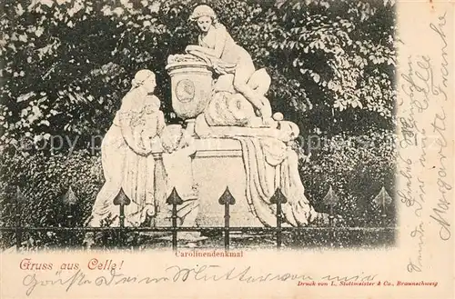 AK / Ansichtskarte Celle_Niedersachsen Carolinendenkmal Celle_Niedersachsen