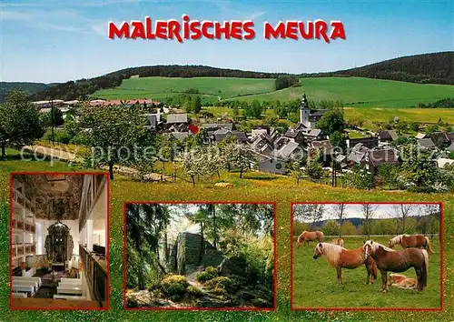AK / Ansichtskarte Meura Meurasteine Pferde Haflinger Meura