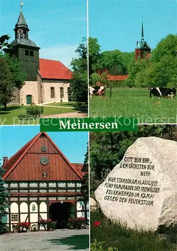 AK / Ansichtskarte Meinersen Kuehe Kirche Fachwerk Meinersen