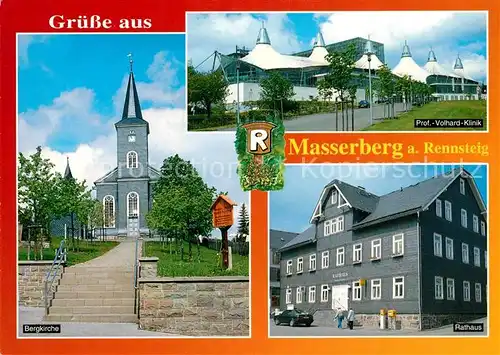 AK / Ansichtskarte Masserberg Bergkirche Rathaus Prof. Volhard Klinik Masserberg