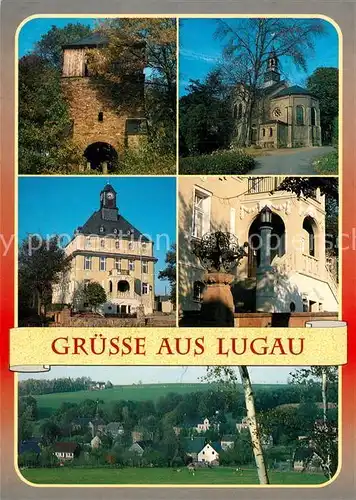 AK / Ansichtskarte Lugau_Erzgebirge Glockenturm Rathaus Lugau Erzgebirge
