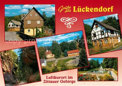 AK / Ansichtskarte Lueckendorf Fachwerk Brunnen Zittauer Gebirge Lueckendorf
