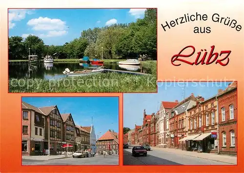 AK / Ansichtskarte Luebz Hafen Markt Goldberger Strasse Luebz