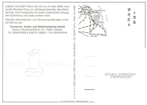 AK / Ansichtskarte Luebben_Spreewald Bootsfahrt Stadtmauer Luebben Spreewald