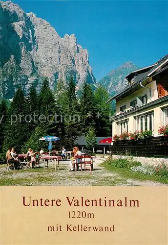 AK / Ansichtskarte Mauthen Untere Valentinalm mit Kellerwand Karnische Alpen Mauthen