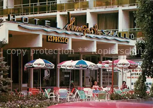 AK / Ansichtskarte Siofok Hungaria Szallo Hotel Hungaria Espresso Terrasse Siofok