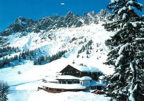 AK / Ansichtskarte Muehlbach_Hochkoenig Alpengasthof Arthurhaus Winterpanorama Alpen Muehlbach Hochkoenig