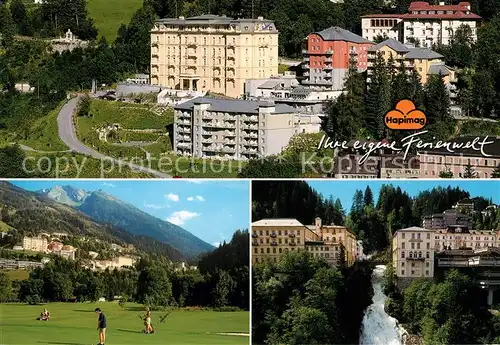 AK / Ansichtskarte Bad_Gastein Kaiserhof Hotel Golfanlage Wasserfall Bad_Gastein
