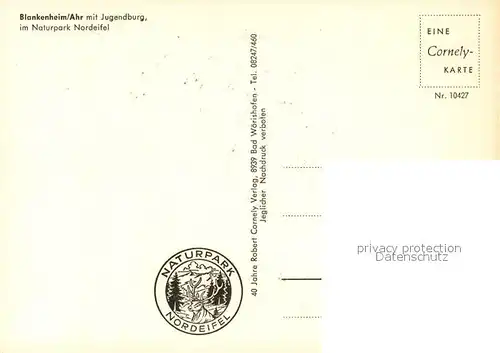 AK / Ansichtskarte Blankenheim_Ahr Jugendburg Panorama Blankenheim_Ahr