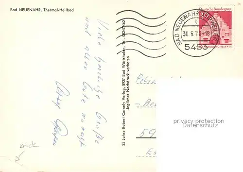 AK / Ansichtskarte Bad_Neuenahr Ahrweiler Thermal Heilbad Bad_Neuenahr Ahrweiler