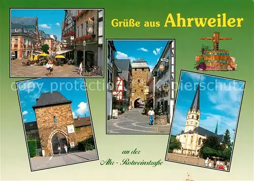 AK / Ansichtskarte Ahrweiler_Ahr Marktplatz Stadttor Kirche  Ahrweiler_Ahr