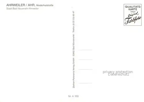 AK / Ansichtskarte Ahrweiler_Ahr Niederhutstra?e Ahrweiler_Ahr