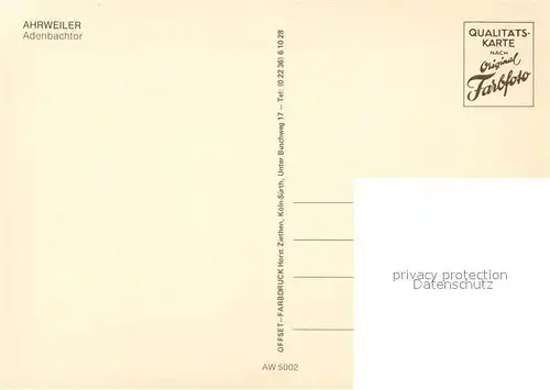 AK / Ansichtskarte Ahrweiler_Ahr Adenbachtor Ahrweiler_Ahr