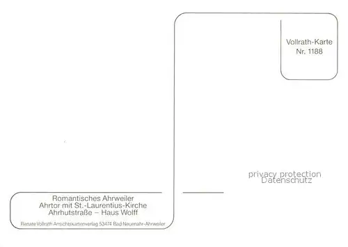 AK / Ansichtskarte Ahrweiler_Ahr Ahrtor Sankt Laurentius Kirche Ahrhutstra?e Haus Wolff Ahrweiler_Ahr