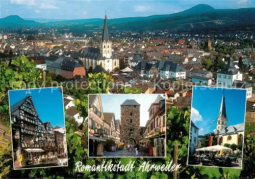 AK / Ansichtskarte Ahrweiler_Ahr Panorama Stadttor Marktplatz Kirche Fachwerkhaus Ahrweiler_Ahr