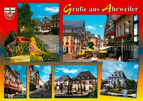 AK / Ansichtskarte Ahrweiler_Ahr Markt Niederhutstra?e Brunnen  Ahrweiler_Ahr