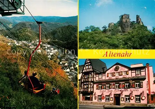 AK / Ansichtskarte Altenahr Hotel Zum schwarzen Kreuz Sessellift Altenahr