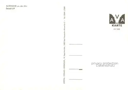 AK / Ansichtskarte Altenahr Sessellift Altenahr