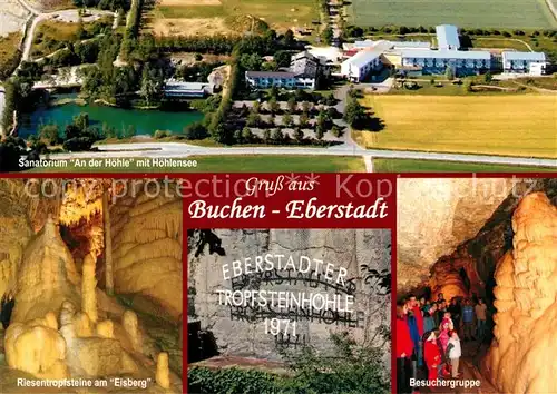 AK / Ansichtskarte Eberstadt_Baden Sanatorium An der H?hle H?hlensee Riesentropfsteine Eisberg Eberstadt_Baden