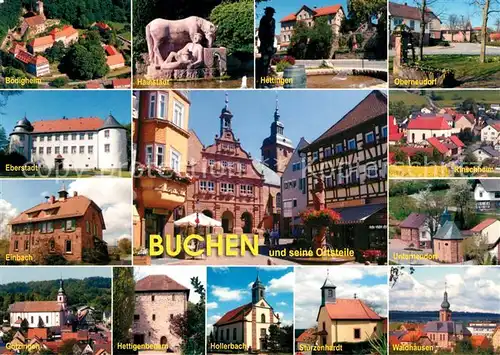 AK / Ansichtskarte Buchen_Baden B?digheim Hainstadt Hettingen Oberneudorf Einbach Eberstadt Buchen_Baden