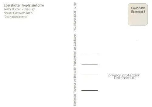 AK / Ansichtskarte Eberstadt_Baden Tropfsteinh?hle Die Hochzeitstorte Eberstadt_Baden