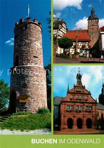 AK / Ansichtskarte Buchen_Baden Wartturm Rathaus  Buchen_Baden