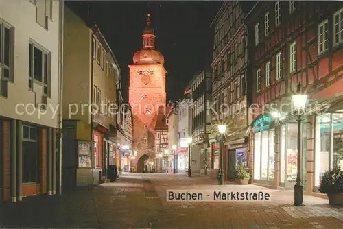 AK / Ansichtskarte Buchen_Baden Marktstra?e Abendstimmung Stadttor Buchen_Baden