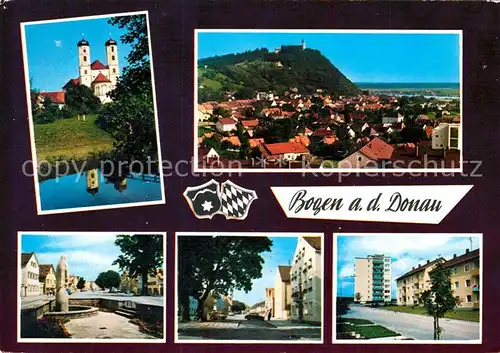 AK / Ansichtskarte Bogen_Niederbayern Schloss Brunnen Panorama Bogen Niederbayern