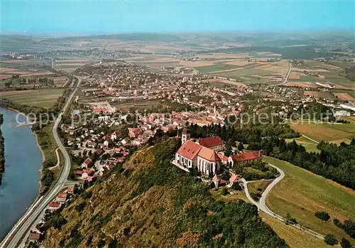 AK / Ansichtskarte Bogen_Niederbayern Fliegeraufnahme Bogenberg Donau Bogen Niederbayern