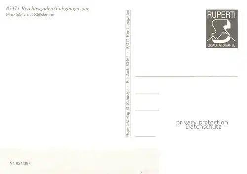 AK / Ansichtskarte Berchtesgaden Fu?g?ngerzone Marktplatz Stiftskirche Berchtesgaden