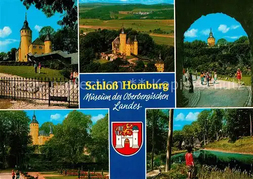 AK / Ansichtskarte Homburg Broel Schloss Museum des Oberbergischen Landes Teich Fliegeraufnahme Homburg Broel